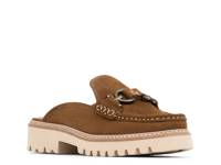 Hassie Platform Mule Saddle Brown Suede view