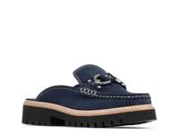 Hassie Platform Mule Navy Suede view
