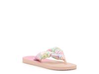 Fluffy Flip Flop - Kids' Rose Pink/Multicolor view