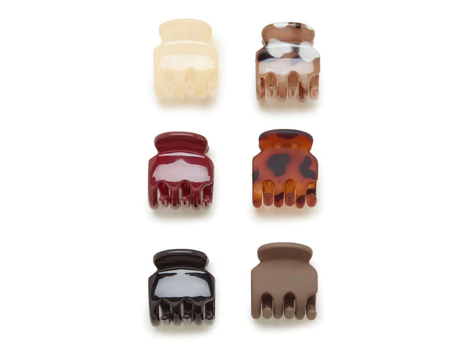 Mini Hair Clip Set - 6 Pack