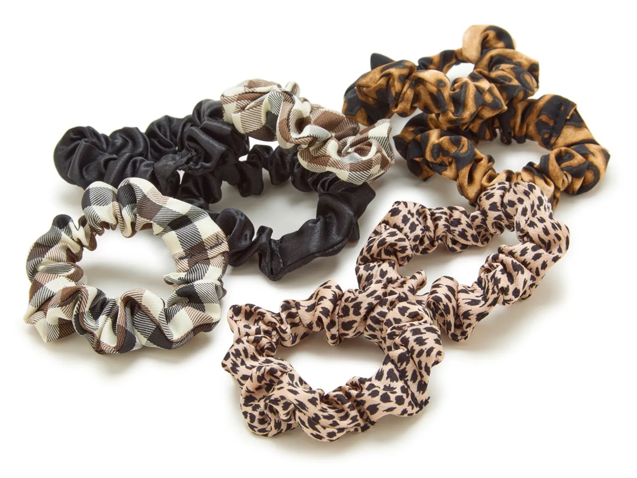 Animal Print Mini Scrunchie Set - 8 Pack