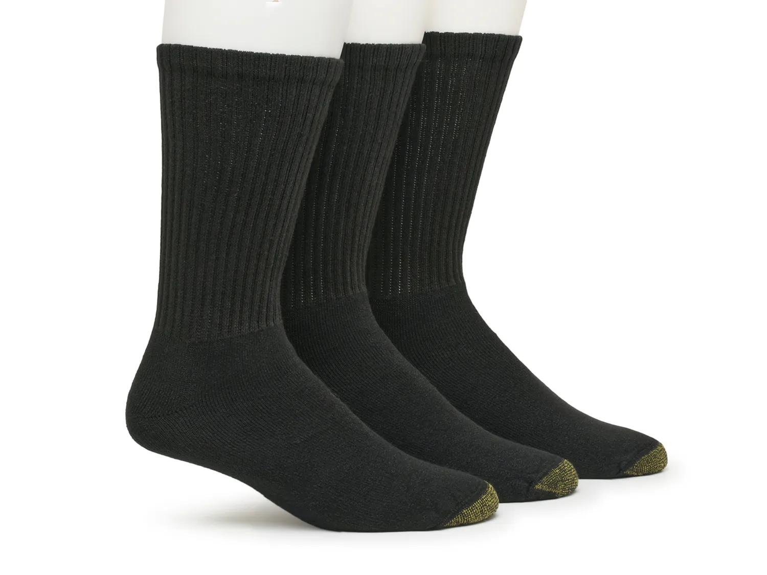 Cushioned Cotton Men's Crew Socks - 6 Pack