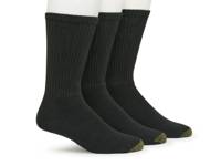 Cushioned Cotton Men's Crew Socks - 6 Pack Black view