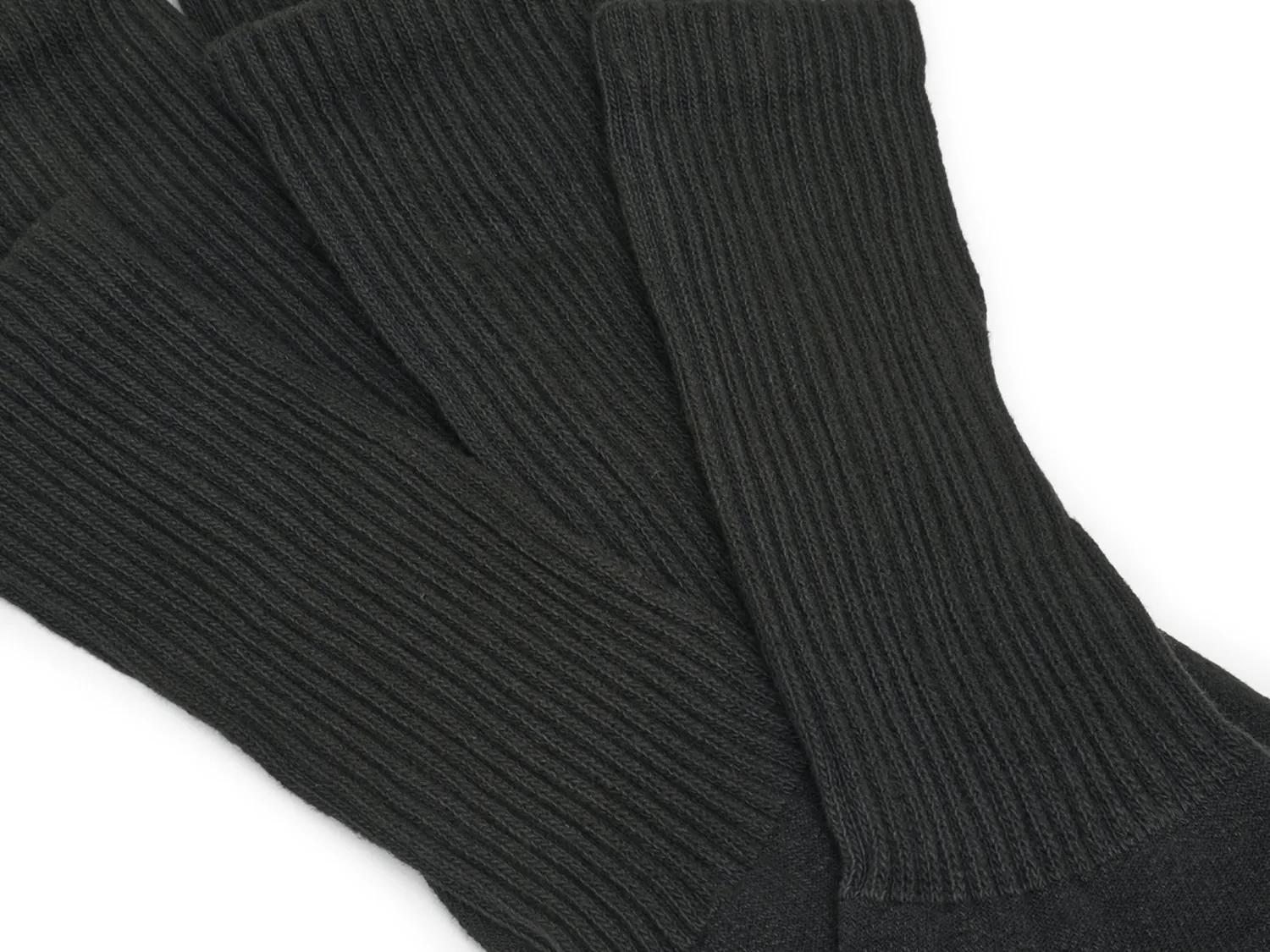 Cushioned Cotton Men's Crew Socks - 6 Pack