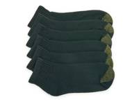 Cushioned Cotton Men's Quarter Socks - 6 Pack Black view