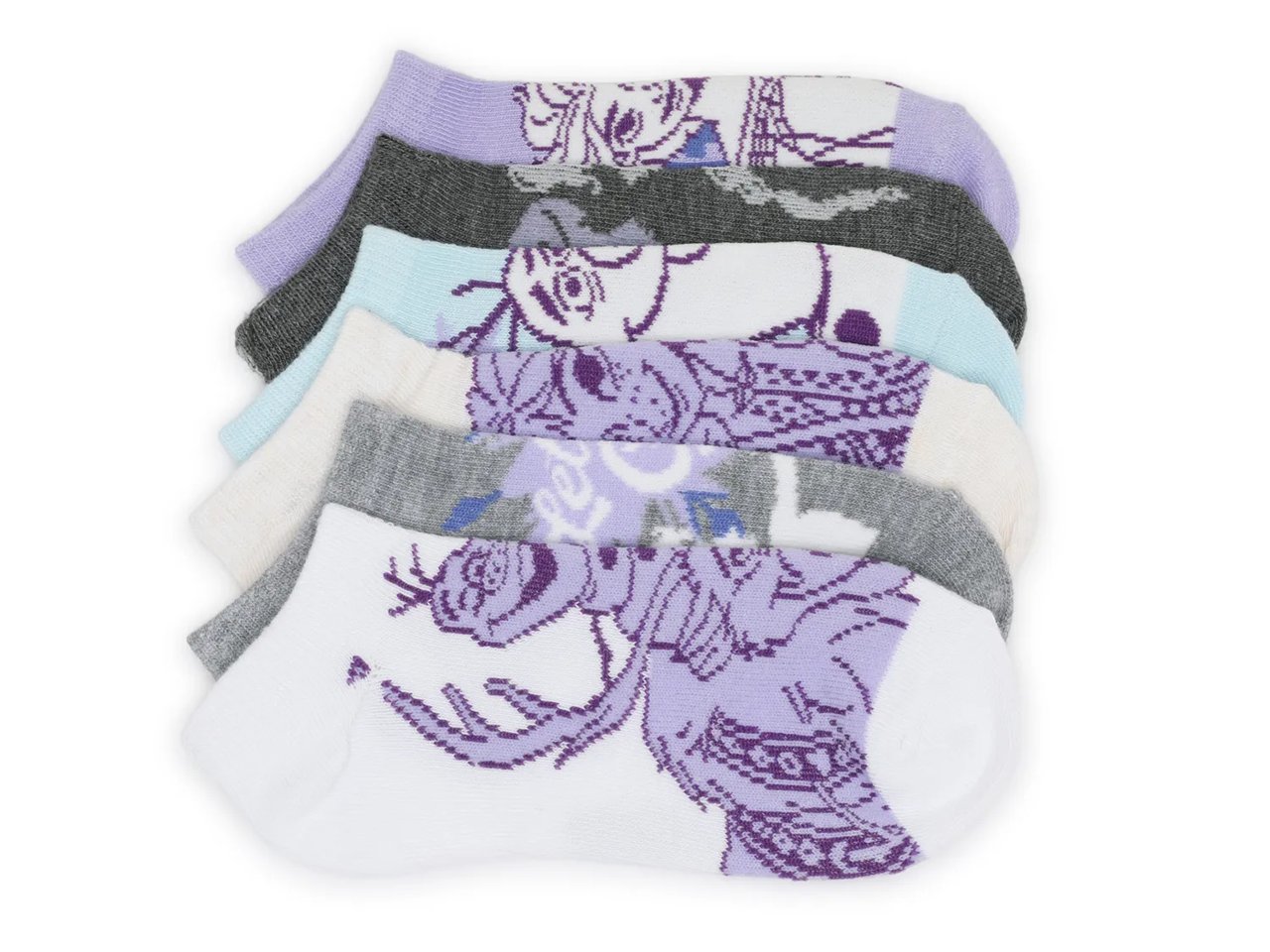 Frozen Kids' No Show Socks - 6 Pack