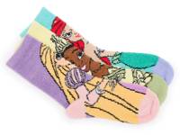 Disney Princess Kids' Crew Socks - 3 Pack Multicolor view