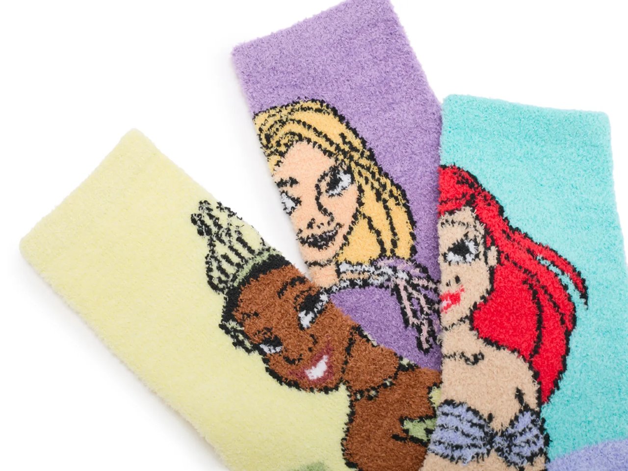 Disney Princess Kids' Crew Socks - 3 Pack