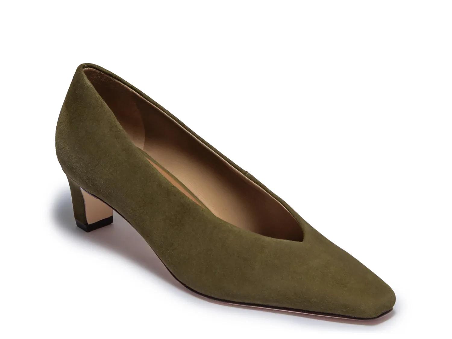 Bernardo Chiara Pump | Women's | Dark Olive Green Suede | Size 6 | Pumps