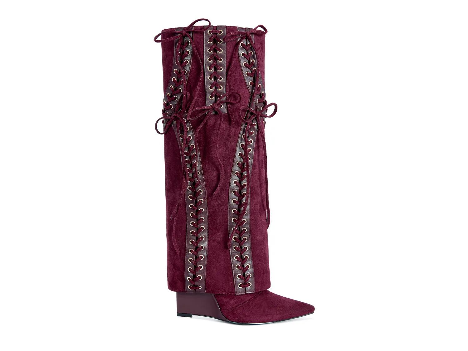 Mantegna Foldover Wedge Boot