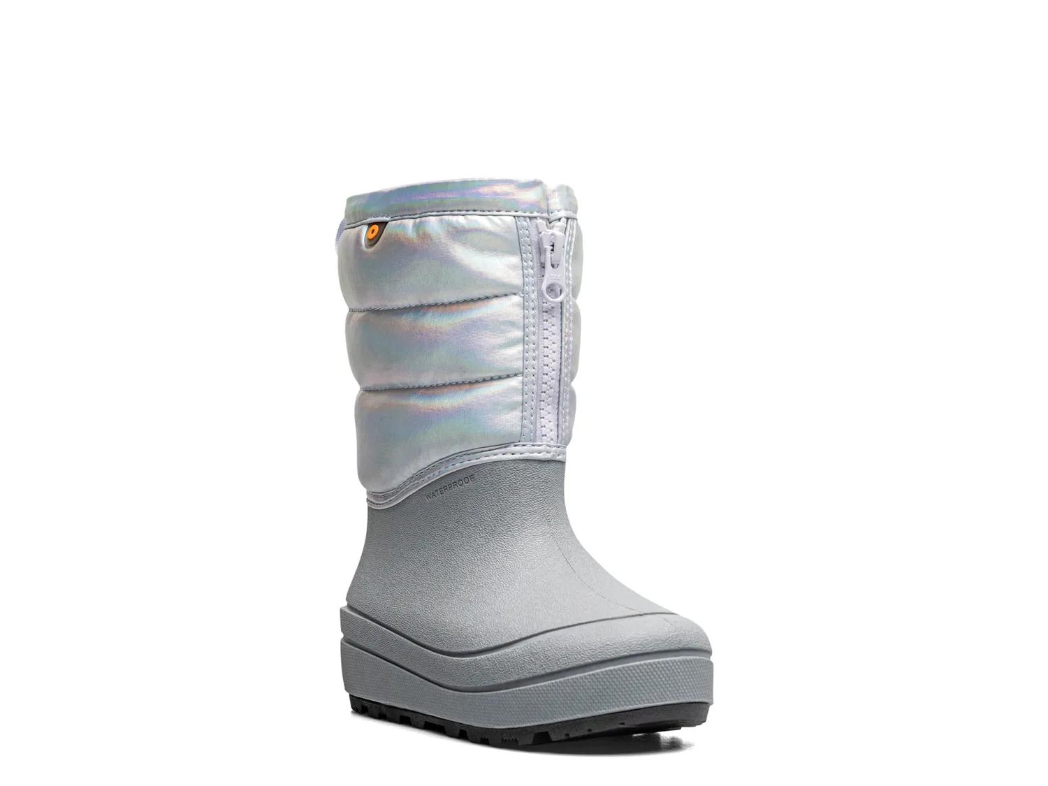 Bogs Snow Shell Snow Boot Kids' In Silver Metallic