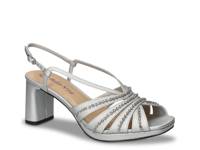Chorus Platform Sandal Silver Satin view