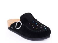 Rhinestone Buckle Clog Black view