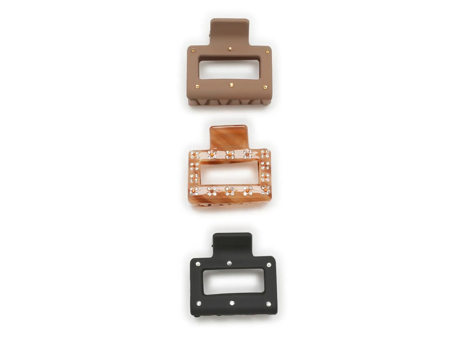 Kelly & Katie Embellished Square Hair Clip Set 3 Pack | Women's | Multicolor | Size One Size | Hair Accessories