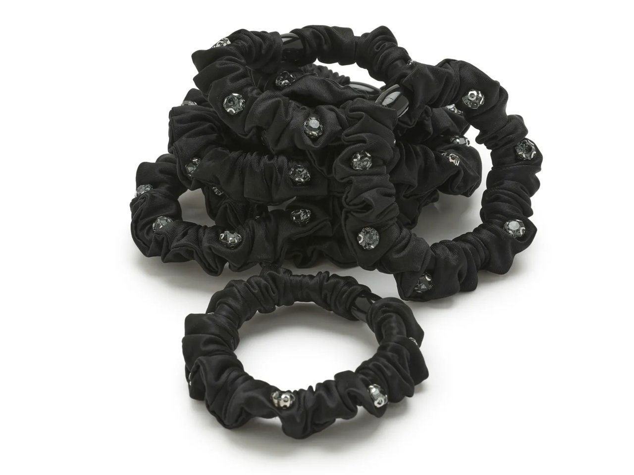 Embellished Skinny Scrunchie Set - 8 Pack