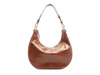 Cora Leather Hobo Bag Light Brown Leather view