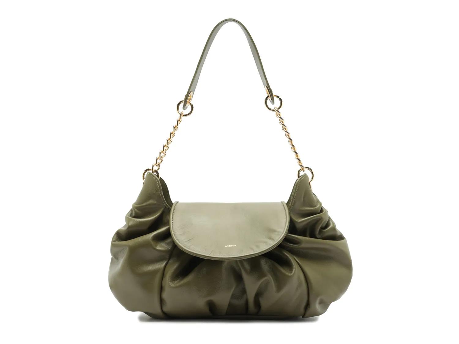 AREZZO Molly Leather Shoulder Bag | Women's | Military Green | Size Not Applicable | Handbags