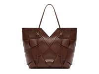 Sarah Leather Shopping Tote Brown view