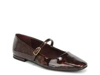 Valie Mary Jane Flat Dark Brown Tortoise Shell Patent view