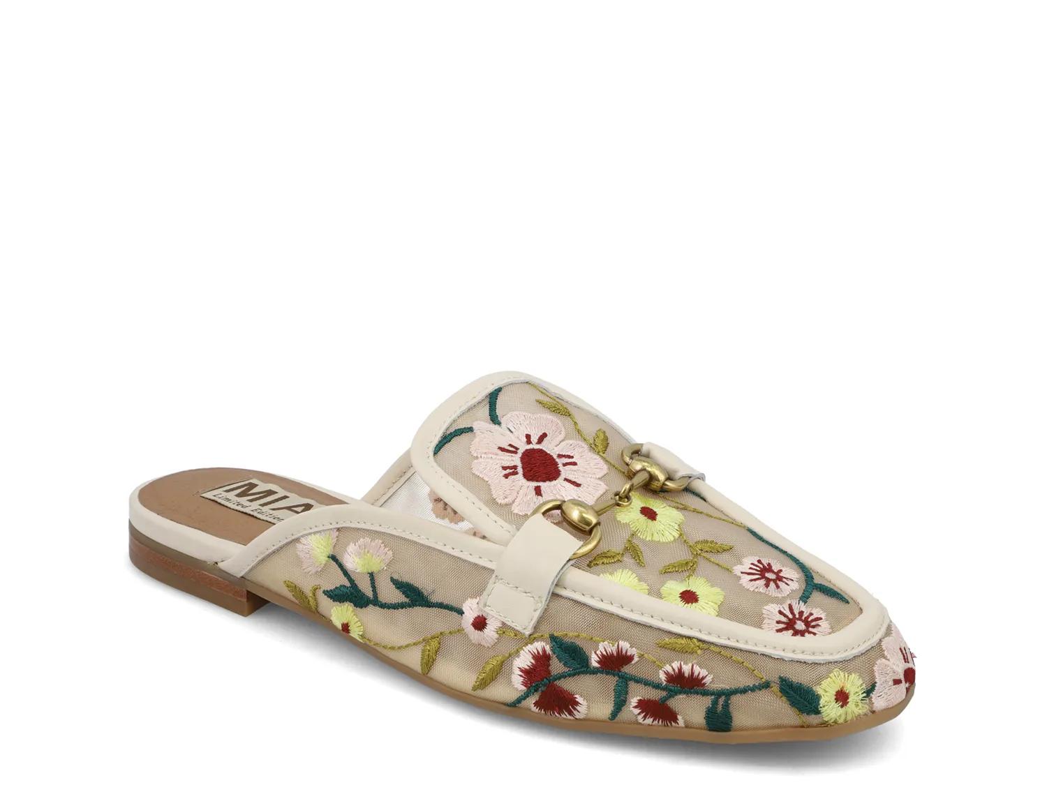 Mia Limited Edition Bouquet Mule | Women's | Off White | Size 6 | Flats