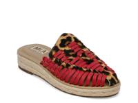 Erin Espadrille Wedge Mule Red view