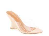 Tabby Wedge Sandal Clear/Tan view