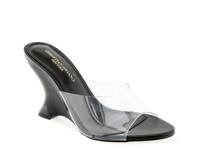 Tabby Wedge Sandal Clear/Black view