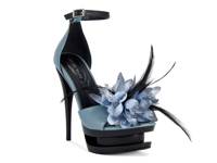 Velvetine Platform Sandal Blue view