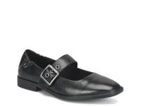 Millie Mary Jane Flat Black Leather view