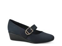 Bolford Mary Jane Wedge Pump Navy view