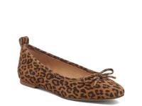 Frankie Ballet Flat Tan Leopard Print Suede view