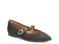 Mallory Mary Jane Flat Grey view