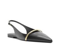 Margaret Flat Black/Gold Leather view