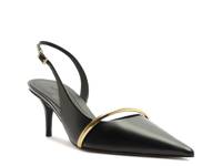 Margaret Pump Black/Gold Leather view