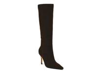Gerty Wide Calf Boot Dark Brown Suede view