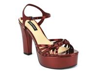 Nayya Platform Sandal Dark Red view