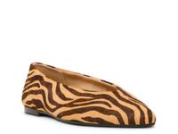 Dakota Ballet Flat Brown/Black Zebra Print Fabric view