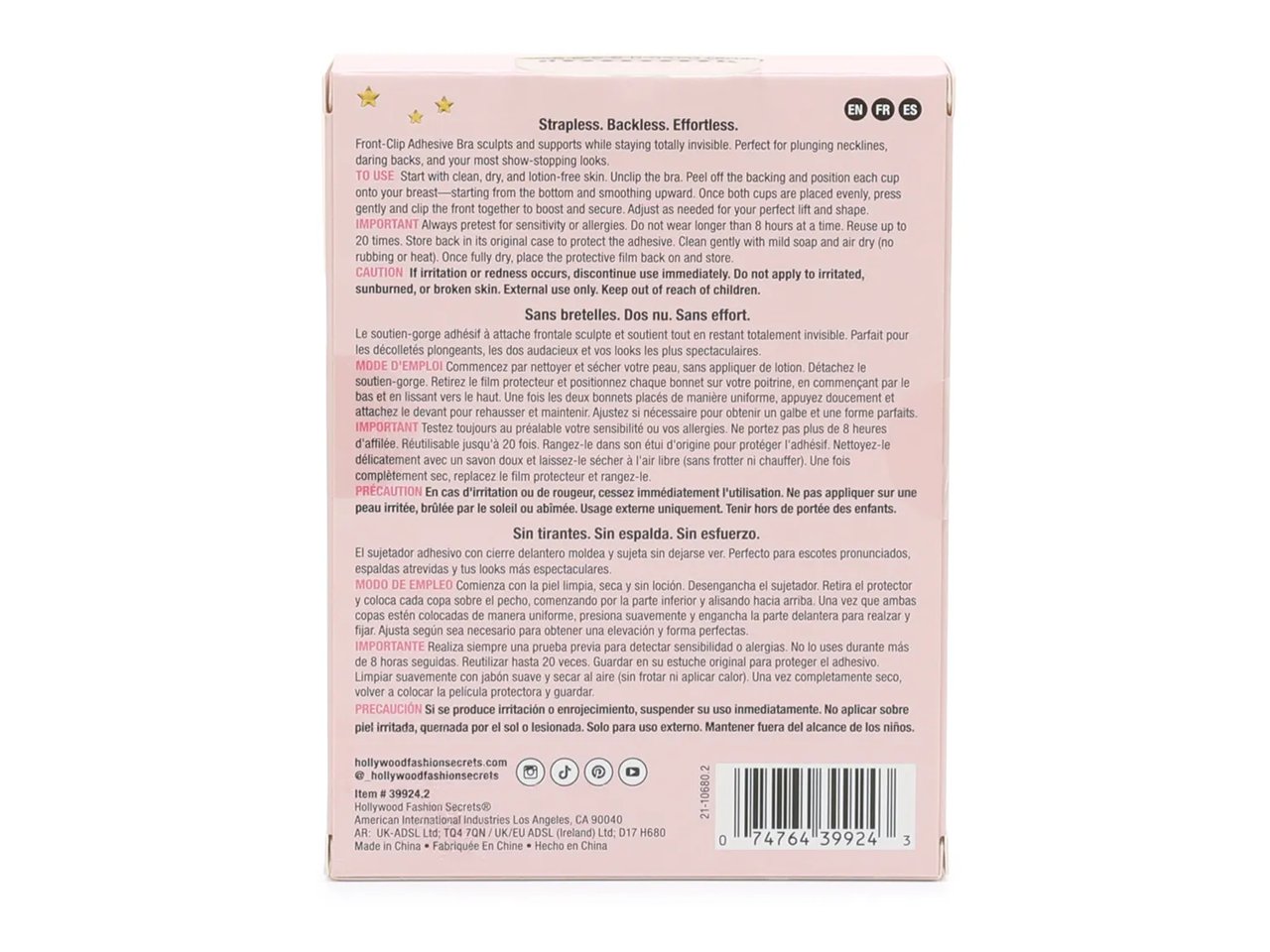 Backless Adhesive Bra - Light Color