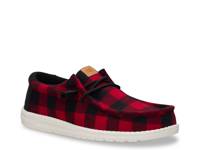 Wally Buffalo Check Slip-On - Men's Red/Black view