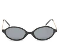 Slim Oval Sunglasses Black view