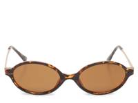 Slim Oval Sunglasses Brown Tortoise Shell view