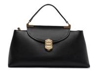 Everly Leather Satchel Black view