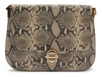 Evelyn Leather Crossbody Bag Taupe/Black Snake Print view