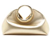 Mia Leather Clutch Platino view
