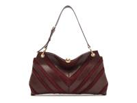 Aurora Leather Shoulder Bag Ruby Red view