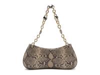 Luna Baguette Leather Shoulder Bag Snake Print view