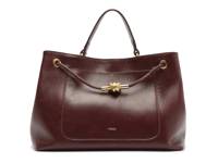 Delphine Leather Tote Ruby Red view