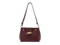 Daphne Leather Shoulder Bag Ruby Red view