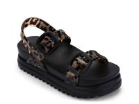 Cozy Jelly Platform Sandal Black/Brown Leopard Print view