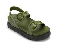 Cozy Jelly Platform Sandal Dark Green view